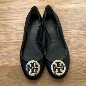 Tory Burch Reva Leather Ballerina Flat